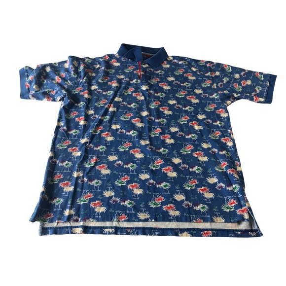 Pendleton Mens Polo Shirt 2xl Blue 